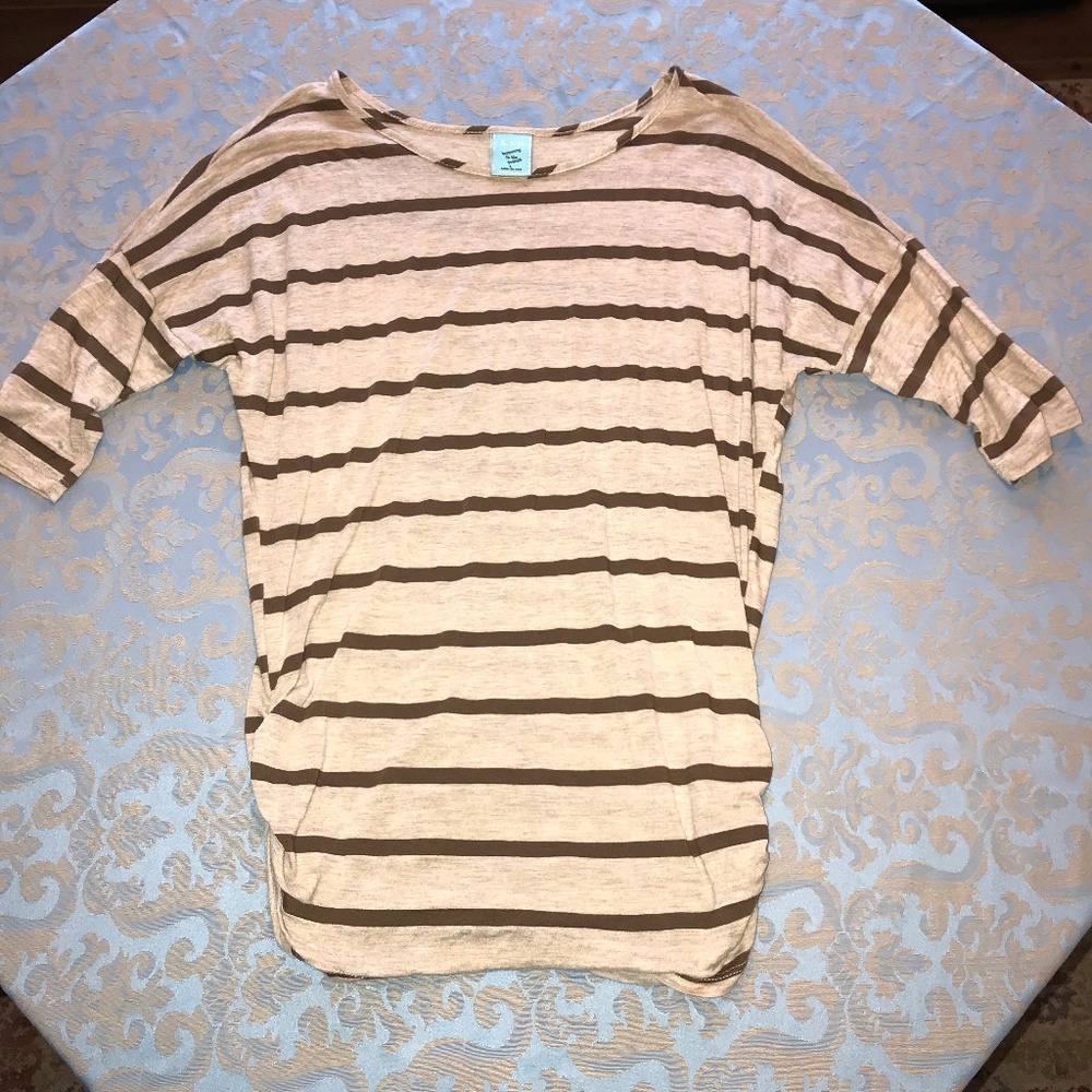 h.i.p. Brown & Tan Striped Tunic
